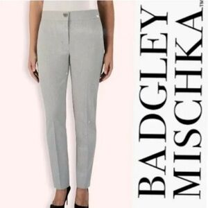 Badgley Mischka, size 14, Classic Tailored Dress Pants in Light Gray